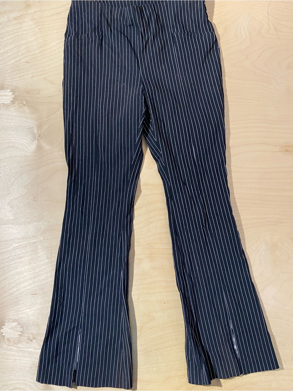 Joe Benbasset Black and White Pinstripe Trousers Large (RW)